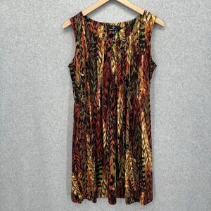 Ronni Nicole Multi-Color Sleeveless Dress Pleated Y2K Retro Style Shift Size‎ 8